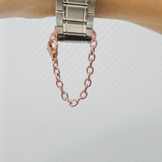 Sleek Narrow Link Chain Plain Watch Charm