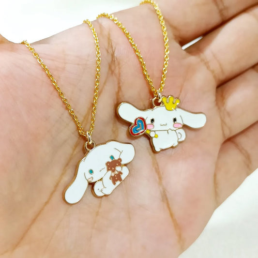 Cinnamoroll Theme Golden Charm Necklace for Women & Kids
