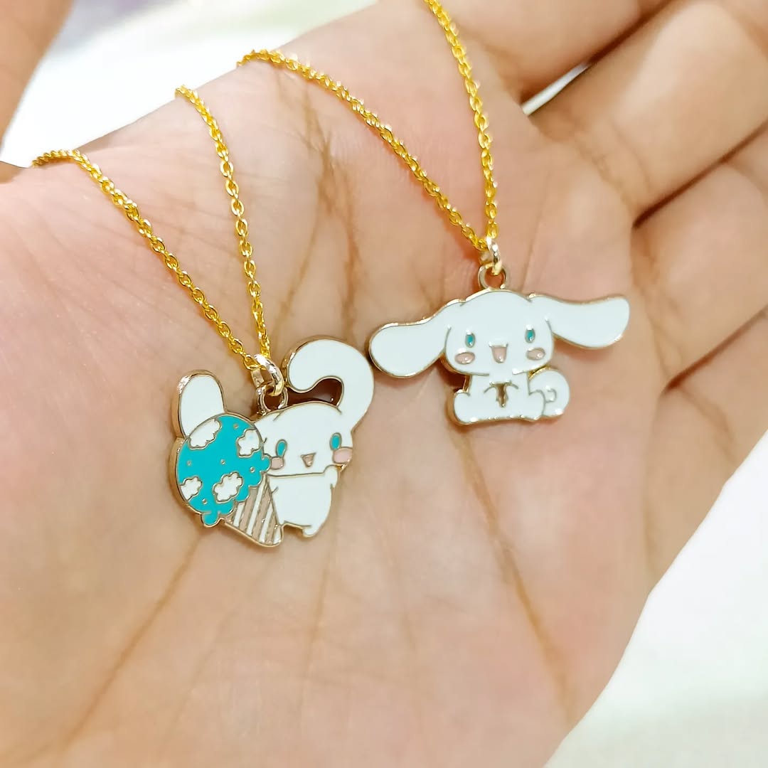 Cinnamoroll Theme Golden Charm Necklace for Women & Kids