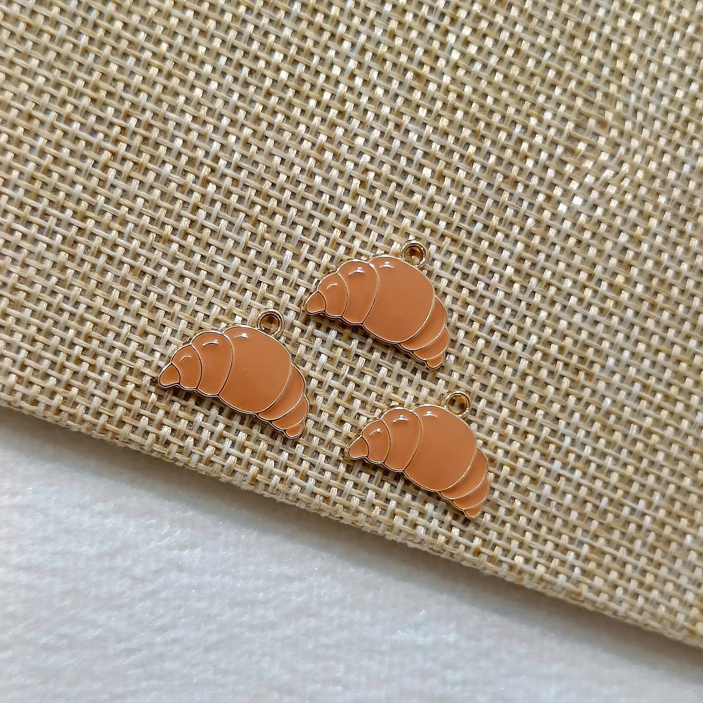 French Croissant Metal Charms