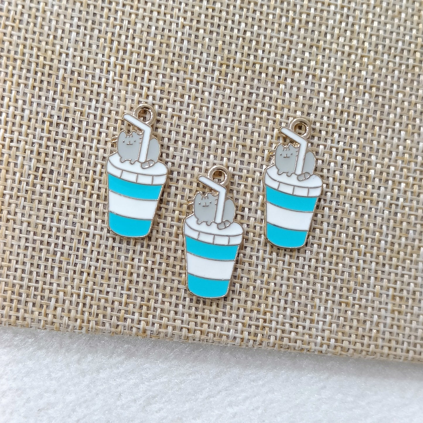 Cute Kitty Sipper Metal Charms