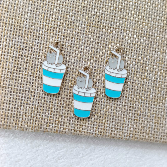 Cute Kitty Sipper Metal Charms