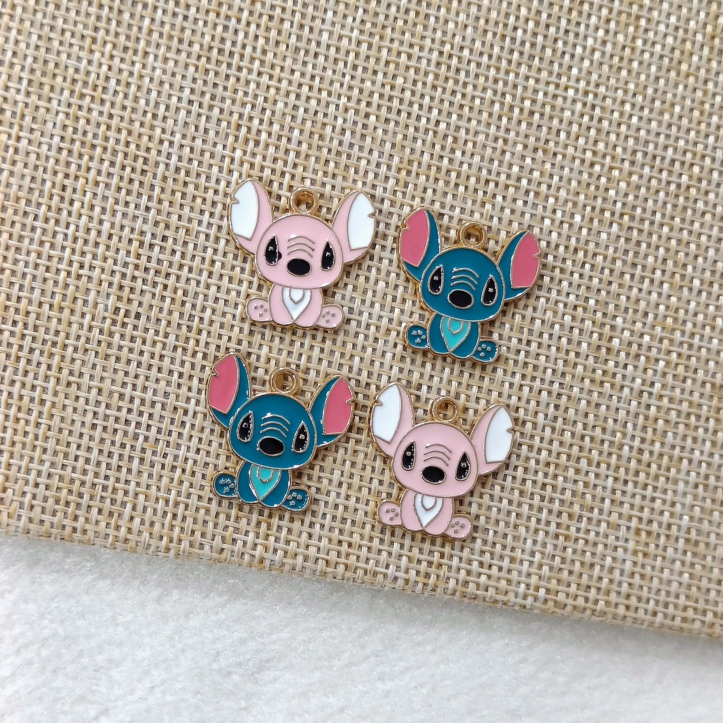 Cute Sitting Stitch Disney Metal Charms