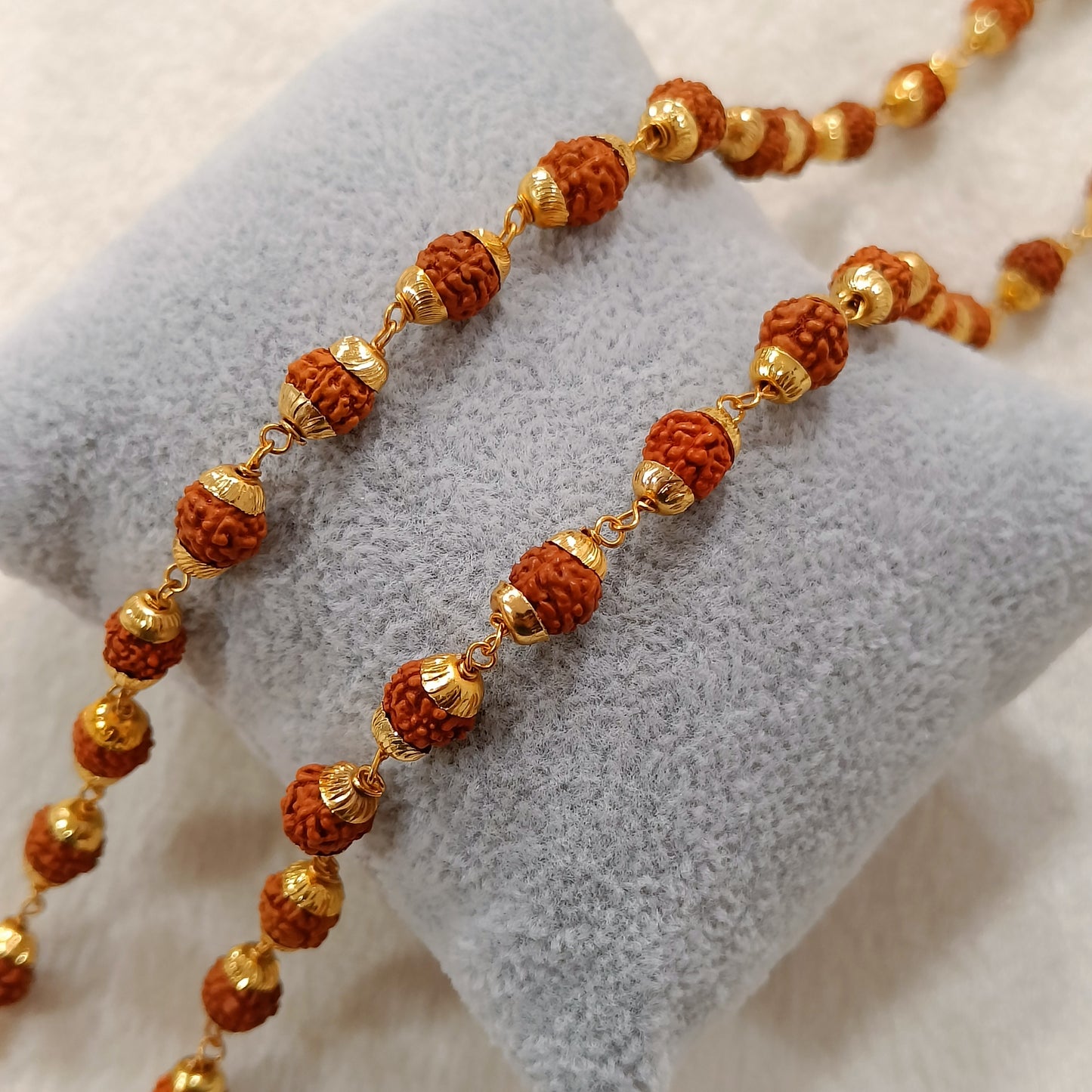 Natural Rudraksha Beads Unisex Necklace