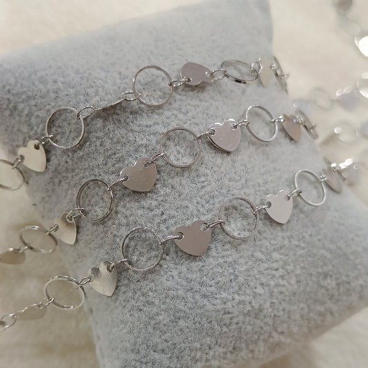 Shiny Heart Link Metal Chain