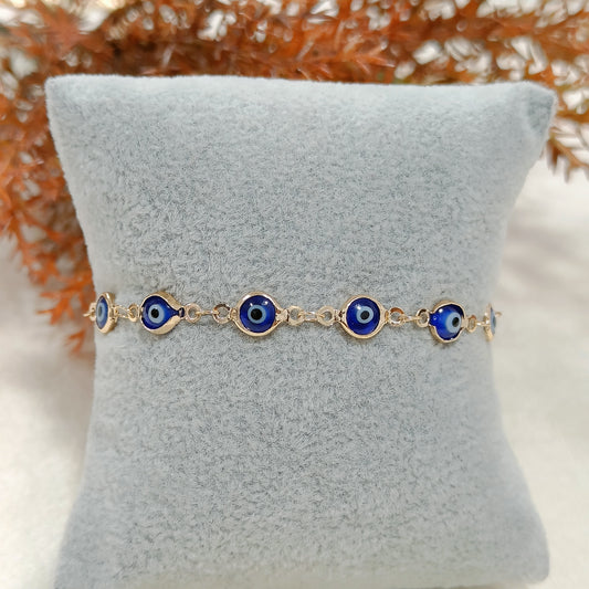 Blue Evil Eye Chain Nazariya Bracelet for Women