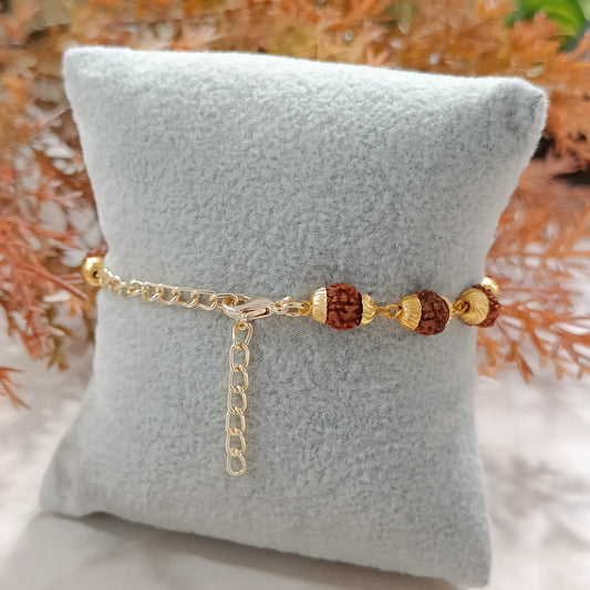 Rudraksha & Dangling Om Divine Bracelet for Men