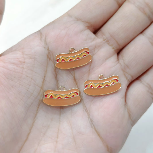 Yummy Hot-Dog Metal Charms