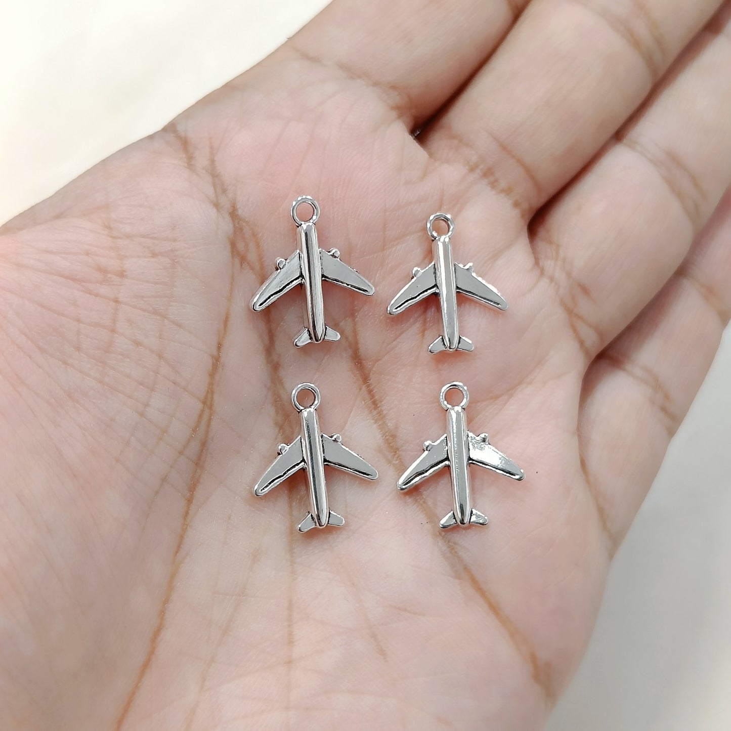 Oxo-Silver Mini Airplane Travel Metal Charms