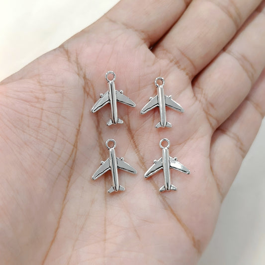 Oxo-Silver Mini Airplane Travel Metal Charms