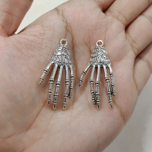 Oxo-Silver Skeleton Hand Metal Charms