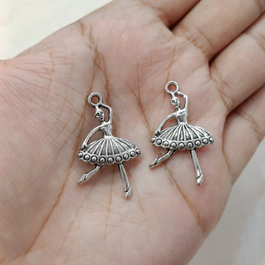 Oxo-Silver Dancing Ballerina Metal Charms