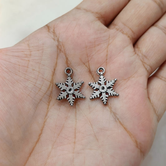 Oxo-Silver Mini Snowflake Metal Charms