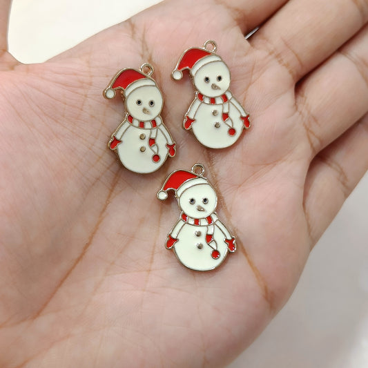 Fat Snowman Metal Charms