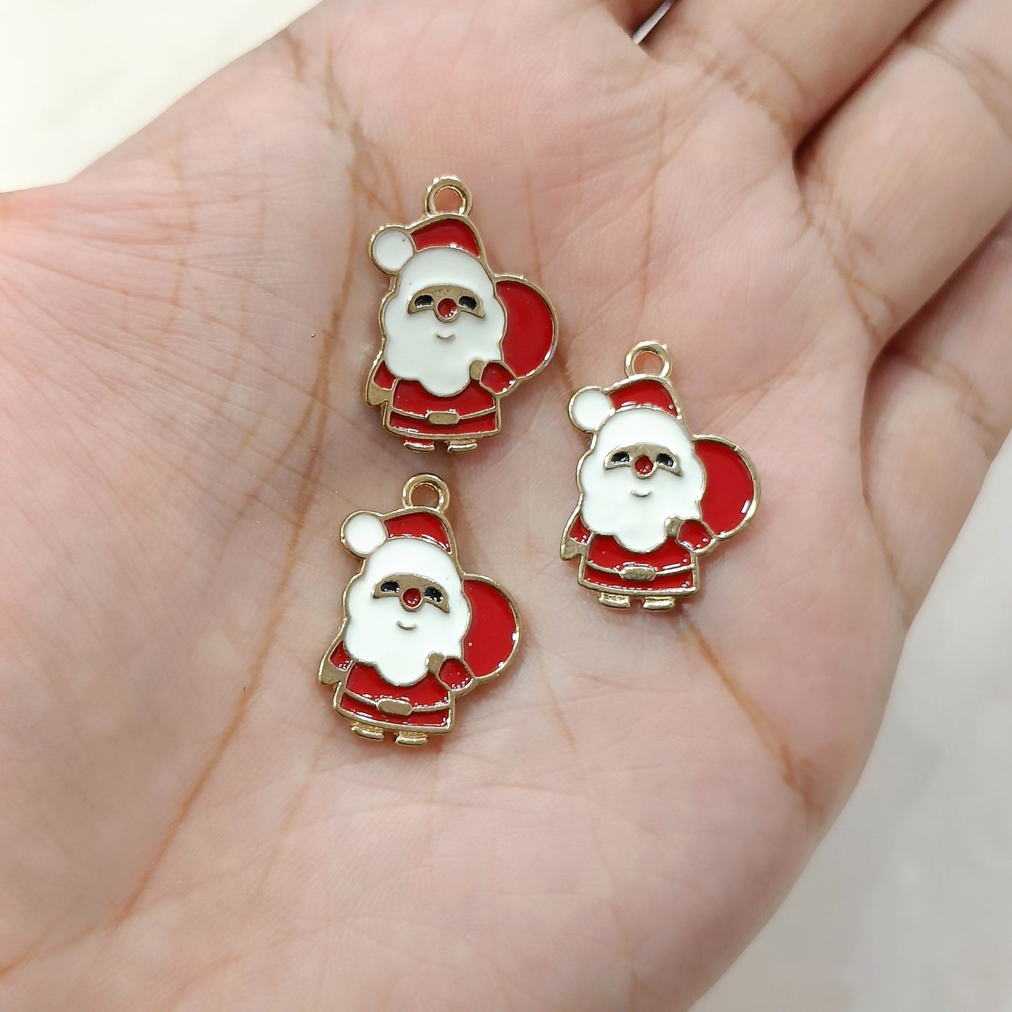 Cute Mini Santa Claus Metal Charms