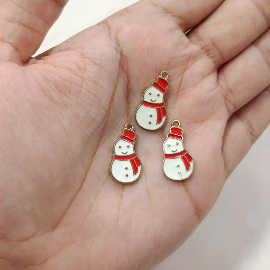 Happy Snowman Metal Charms