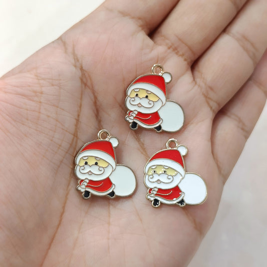 Sneaky Santa Claus Metal Charms