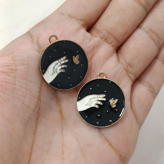 Hand Reaching for Butterfly Korean Metal Charms