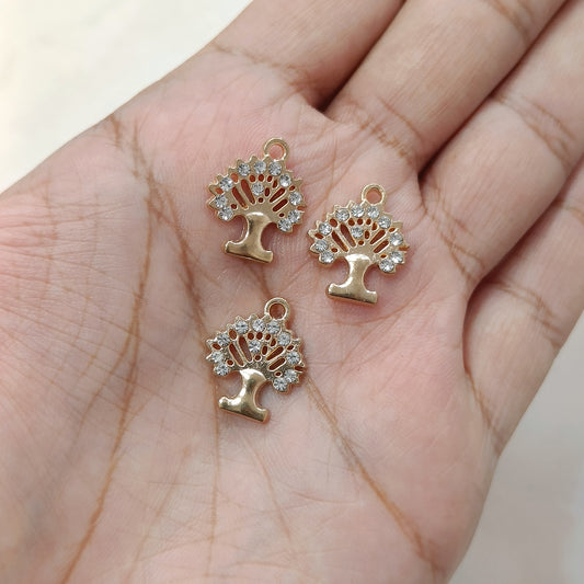 Luxury Studded Golden Mini Tree Charms