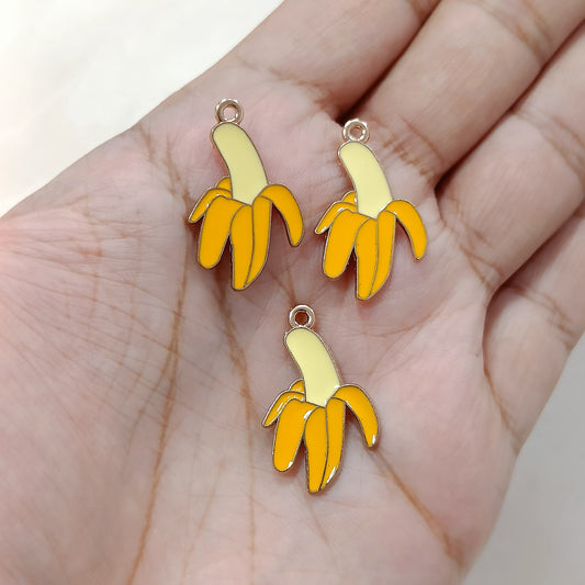 Peeled Banana Metal Charms
