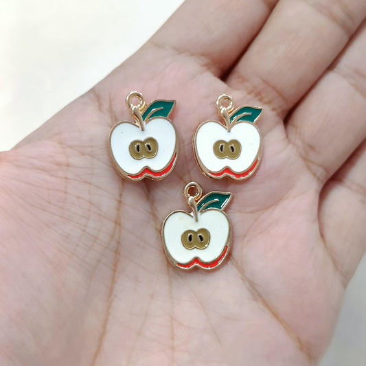 Half Apple Metal Charms