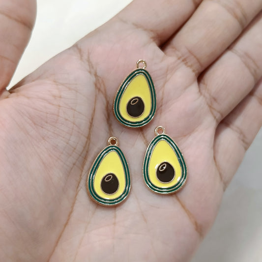 Half Avocado Fruit Metal Charms