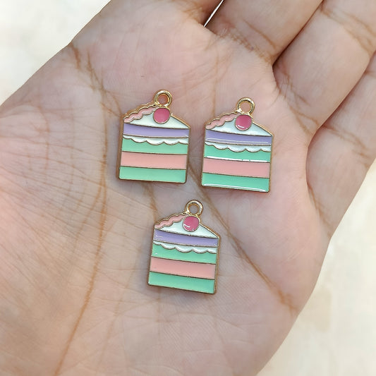 Cake Slice Metal Charms