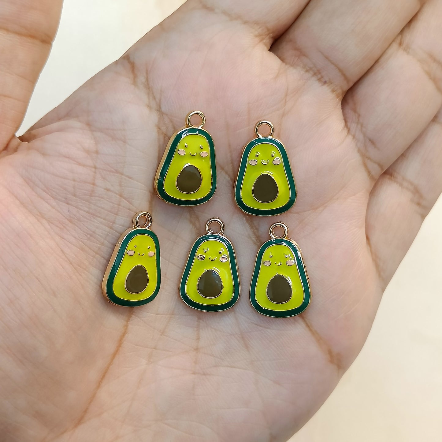 Cute Mini Avocado Fruit Metal Charms