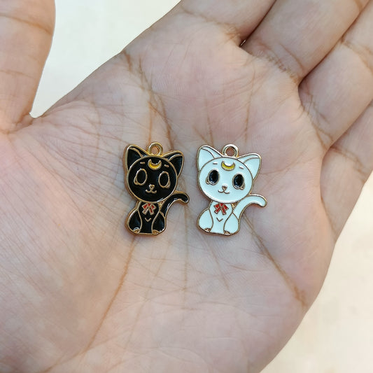 Small Sailormoon Cat Metal Charms