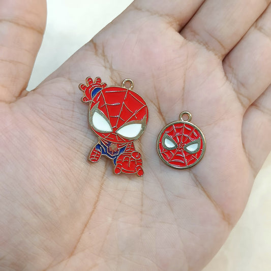 Spiderman & Mask Pair Avengers Superhero Metal Charms