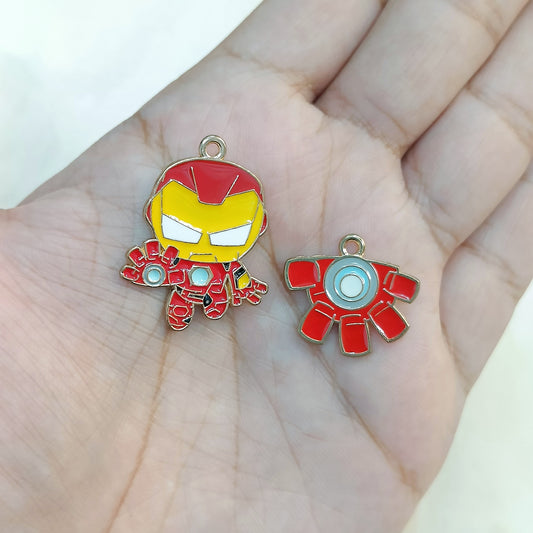 Iron Man & Glove Pair Avengers Superhero Metal Charms