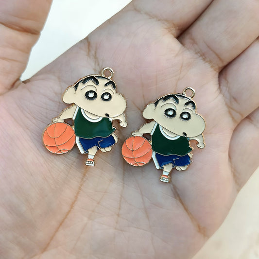 Basketball Shinchan Metal Charms
