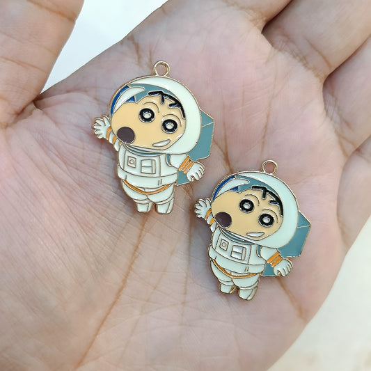 Astronaut Space Shinchan Metal Charms