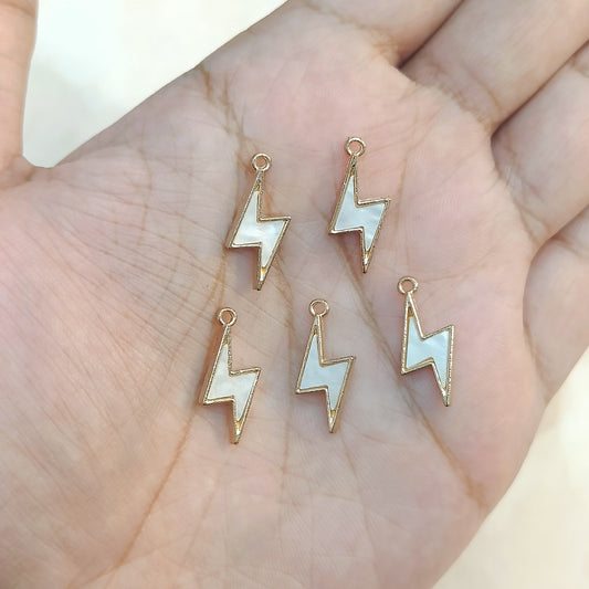 Pearl-Finish Mini Thunder Metal Charms