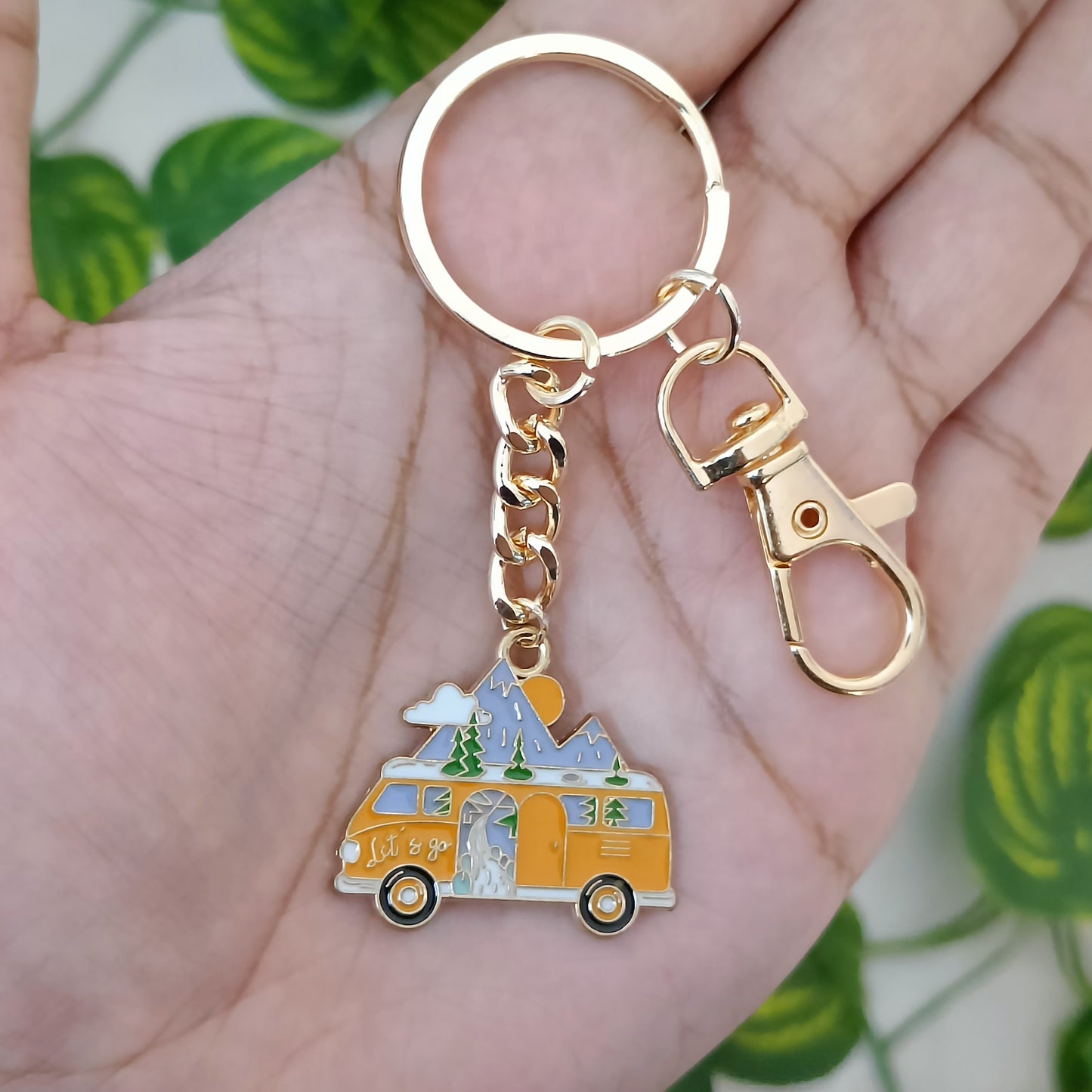 Camper Van Travel Bag Charm Keychain