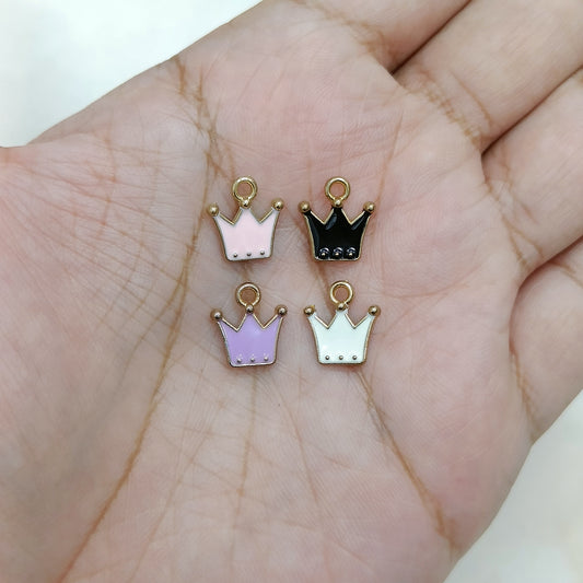 Cute Mini Crown Metal Charms
