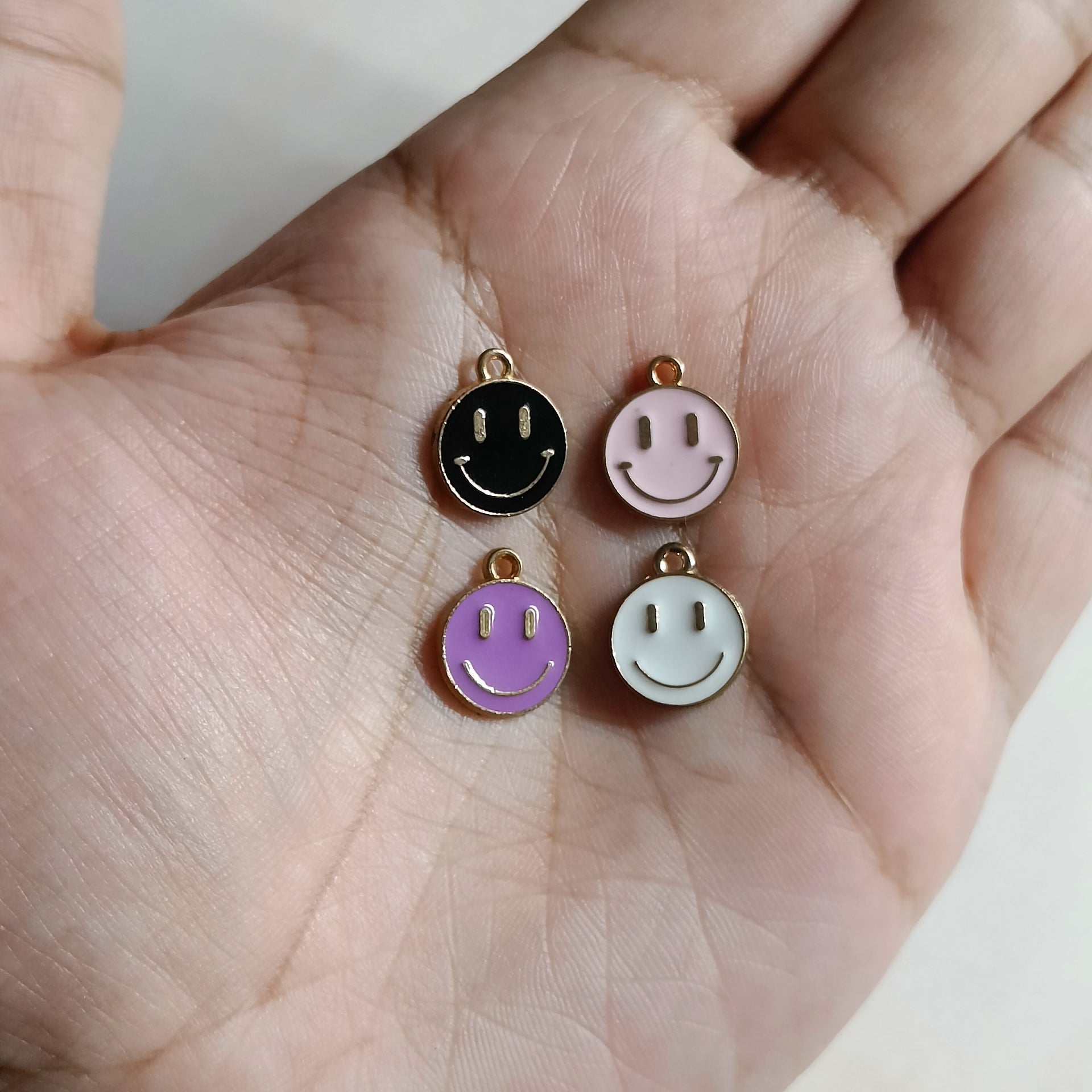 Mini Smiley Metal Charms - Main Image