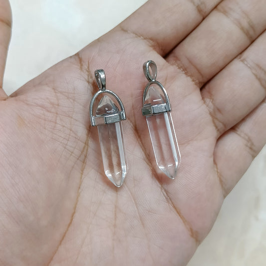 Pencil Crystal Pendant Charms (6 Colours)