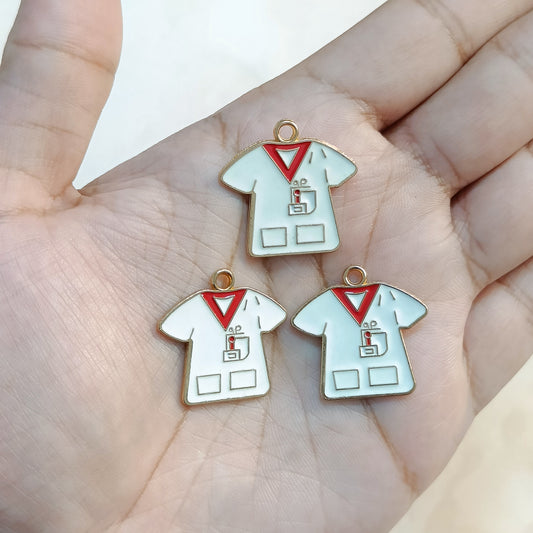 Doctor Lab Coat Metal Charms