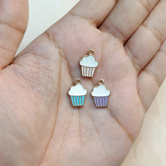 Cute Mini Cupcake Metal Charms