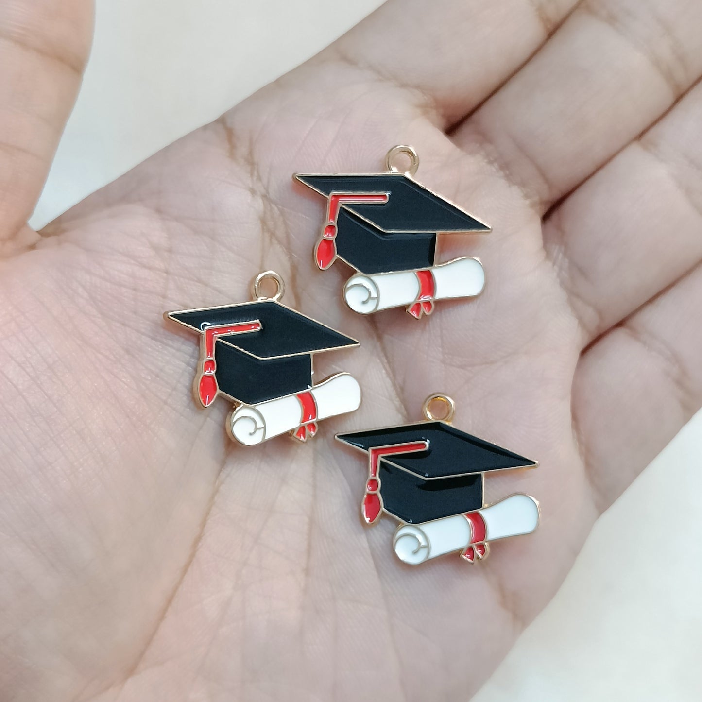 Graduation Cap Metal Charms
