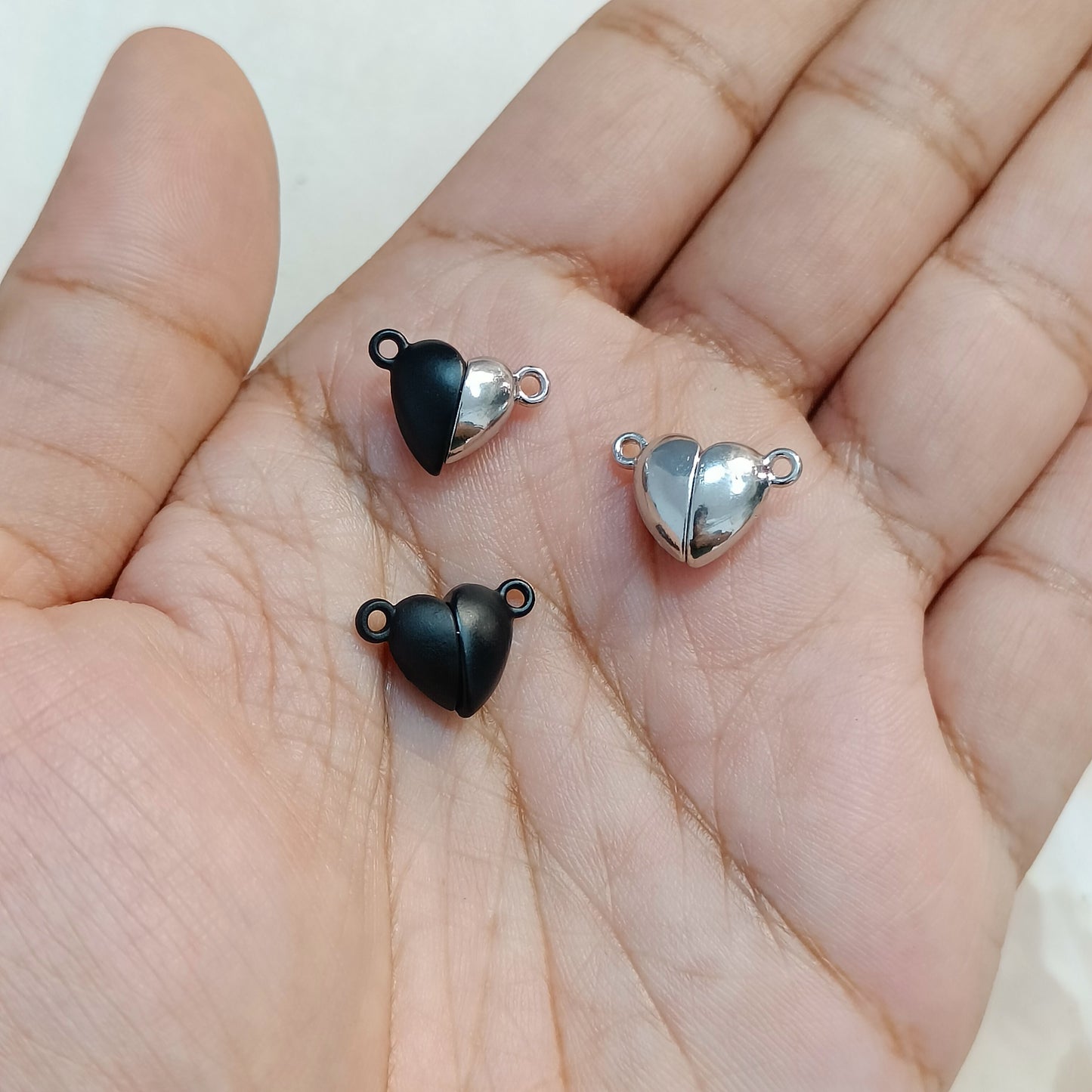 Mini Magnetic Heart Couple/BFF Metal Charms