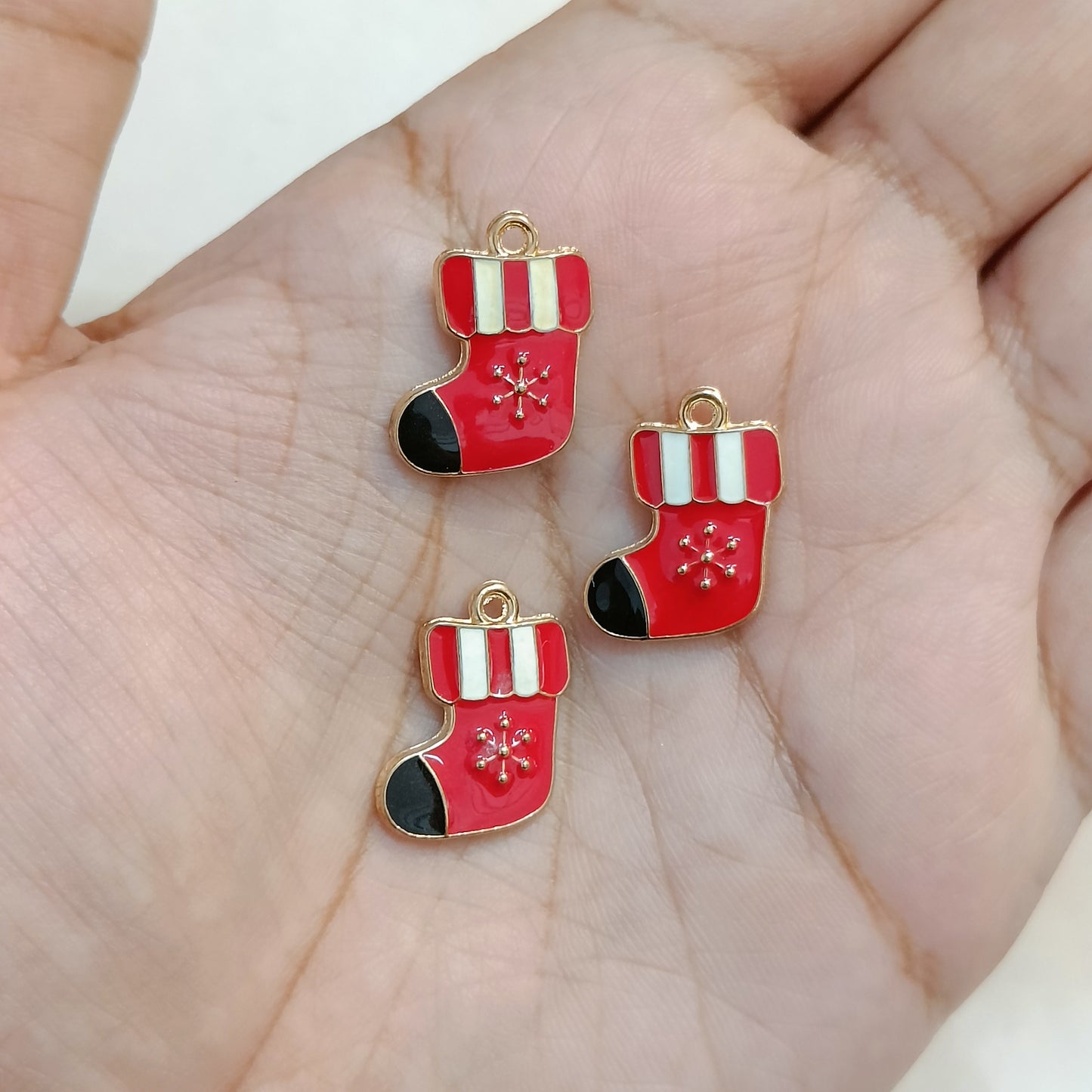 Snuggly Snowflake Sock Metal Charms