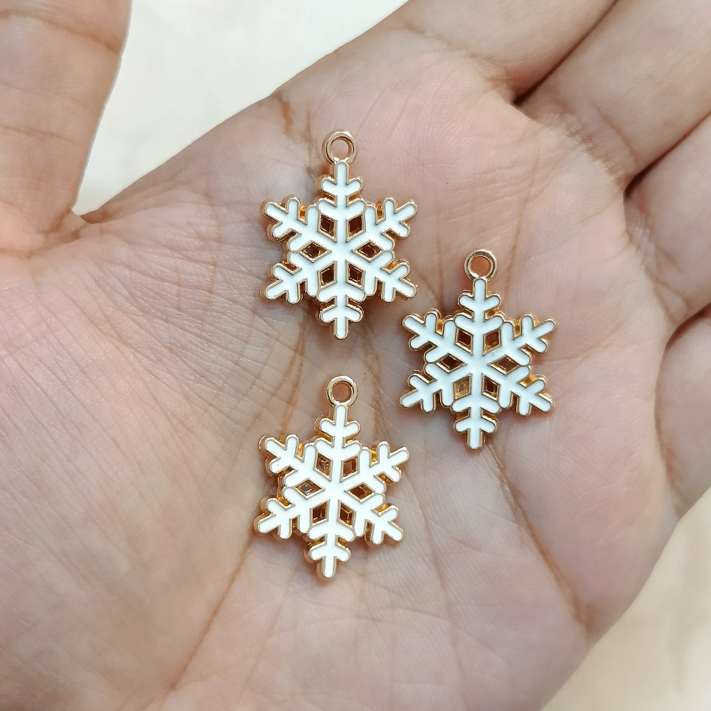 Spiky Snowflake Metal Charms