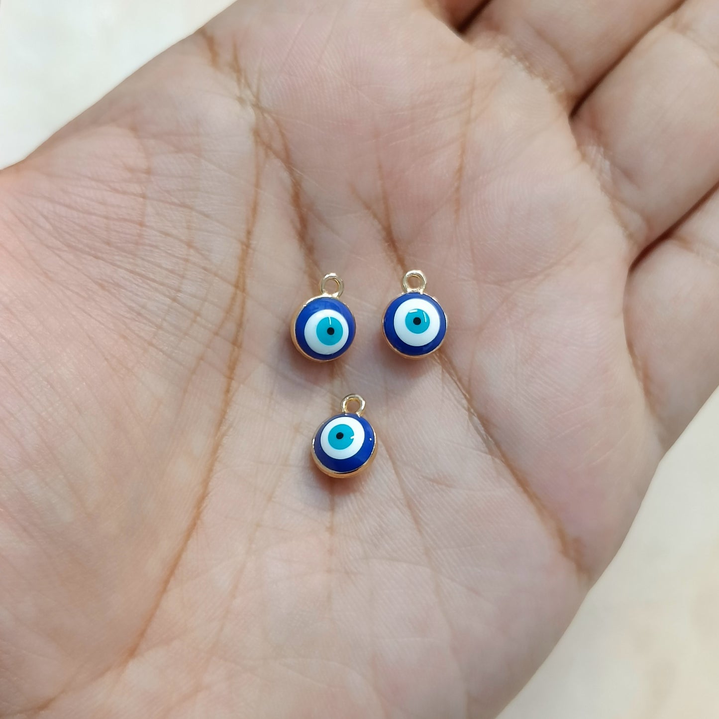 Light Blue Mini Evil Eye Reversible Charms