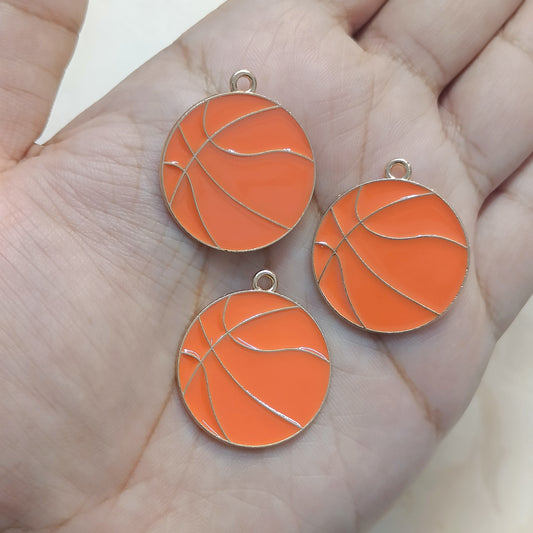 Basketball & Basket Sports Theme Metal Charms