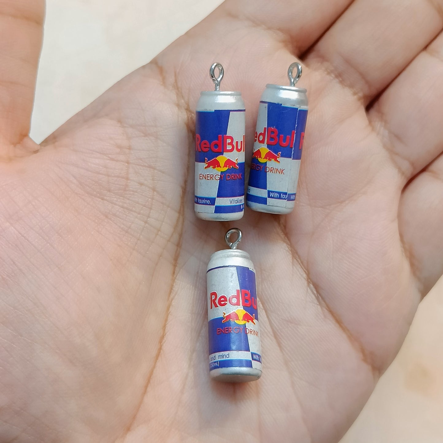 Red Bull Can Miniature Resin Charms