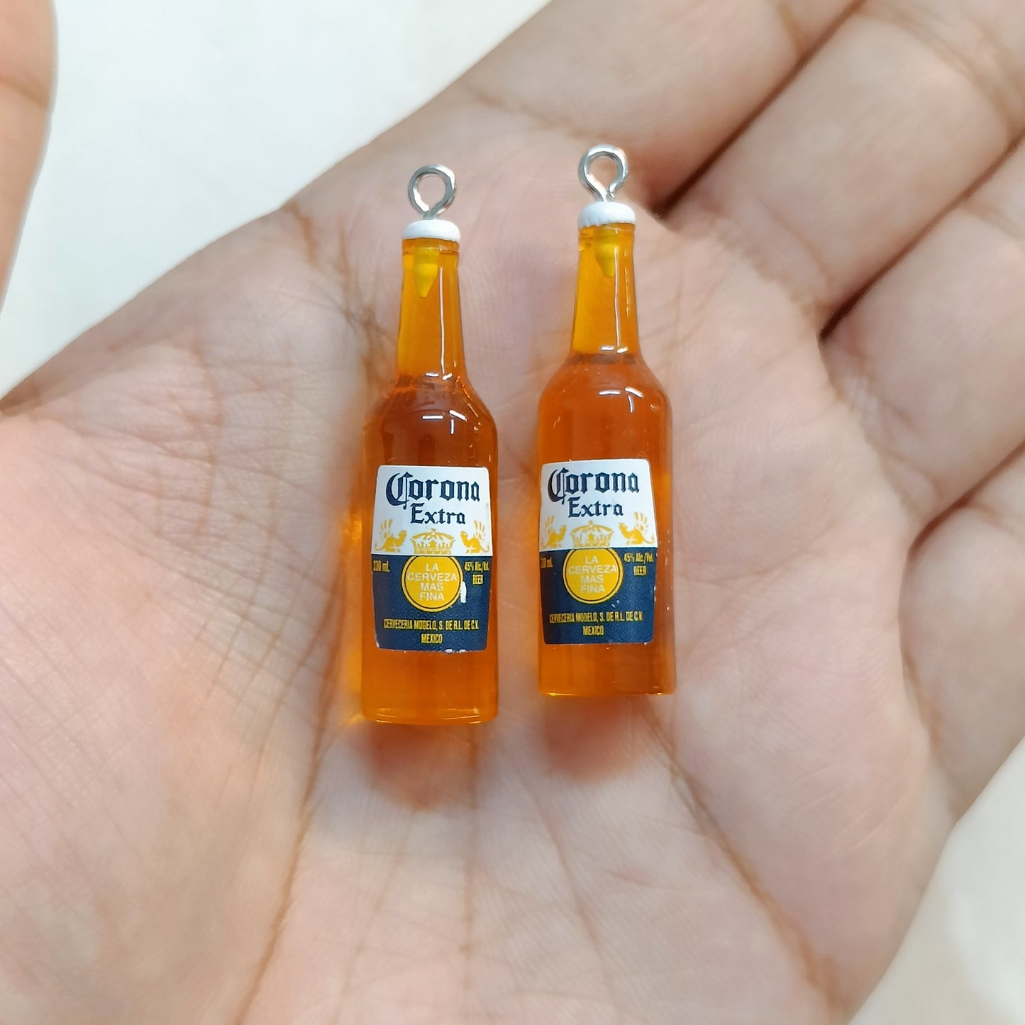Corona Beer Bottle Miniature Resin Charms