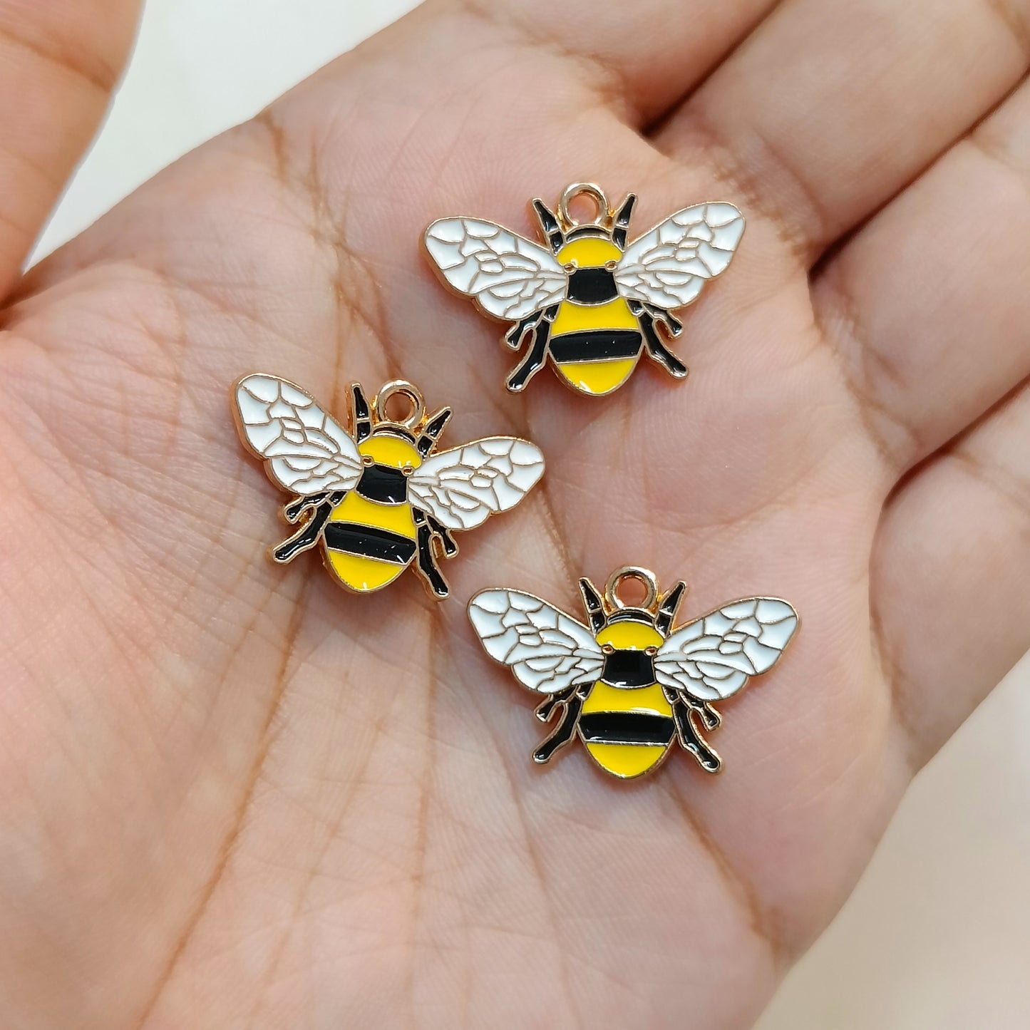 Flappy Honeybee Metal Charms