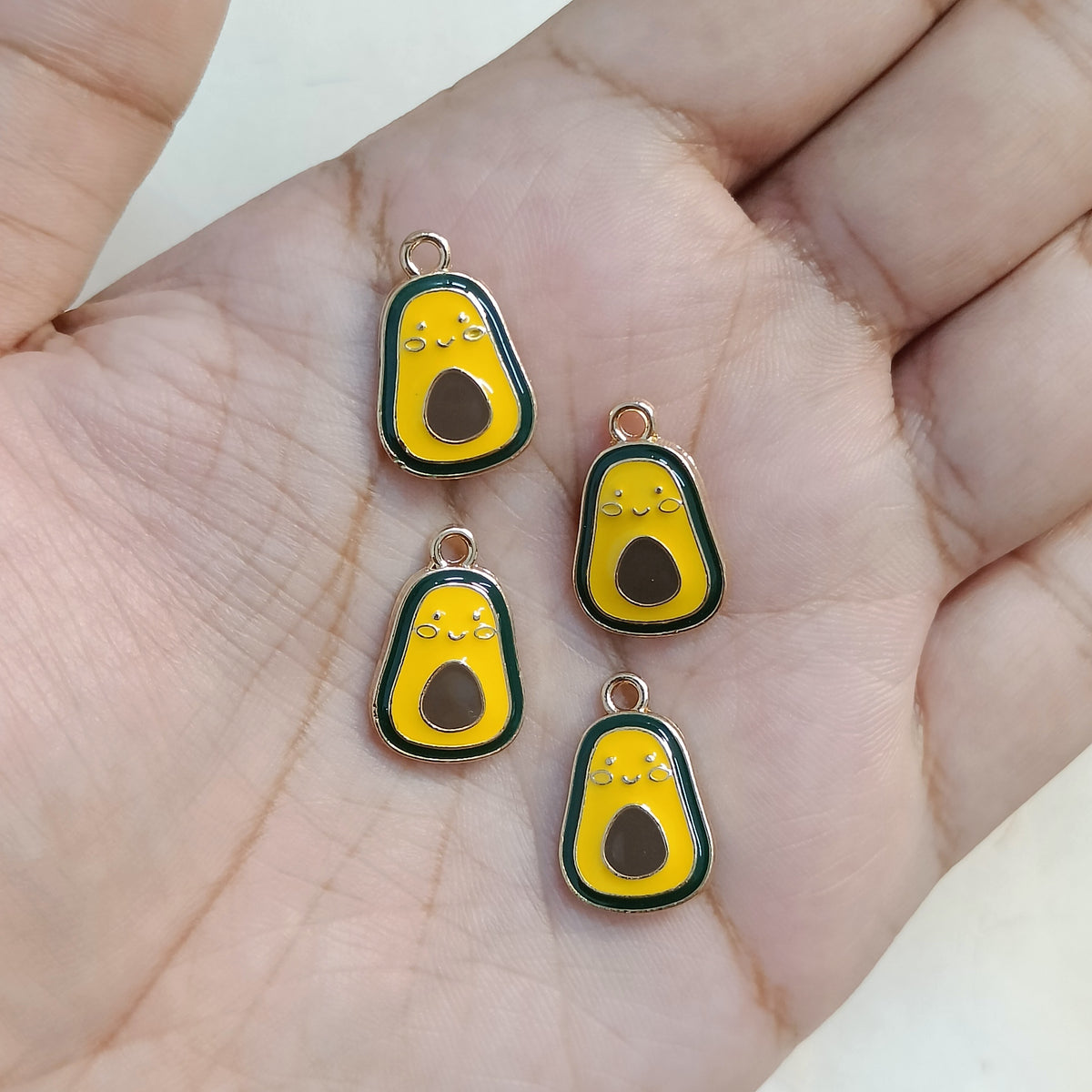 Cute Mini Avocado Fruit Metal Charms